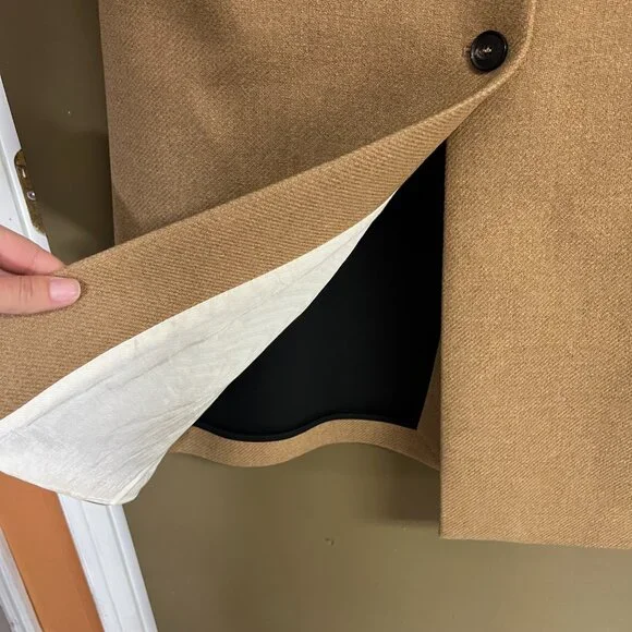 Tela Bimba Single Breasted Coat in Beige